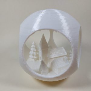 Bola de Navidad con pueblecito