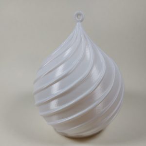 Bola de Navidad espiral con vela blanca