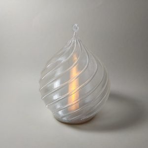 Bola de Navidad espiral con vela transparente