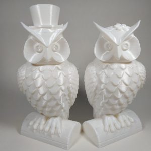 Buhos de la suerte blanco  pareja