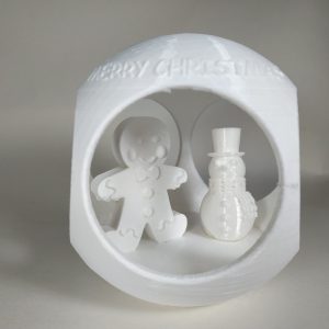 Bola de Navidad con muñeco de nieve