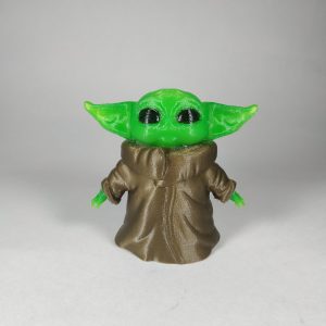 Figura de baby Yoda en 2 colores