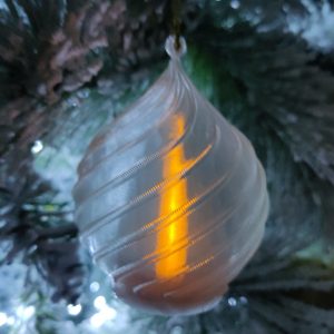 Bolas de Navidad  espiral  de colores con vela