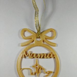 Bola de Navidad personalizada plana paisaje navideño