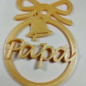 Bola de Navidad personalizada plana Campana