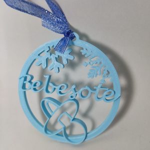 Bola de Navidad Copo de Nieve Con adorno chupete