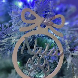 Bola de Navidad plana mascota (gato)