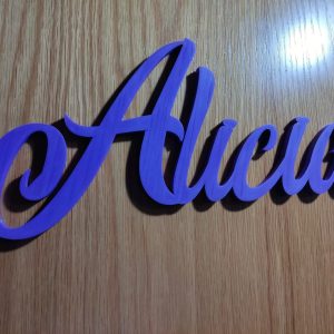 Cartel letras con nombre para decorar.