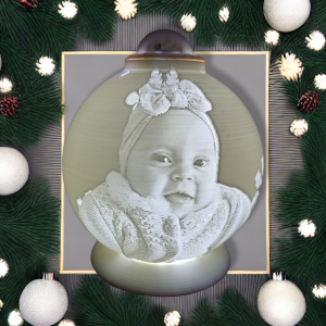 Bola de Navidad con foto litofanía (Luz blanca)