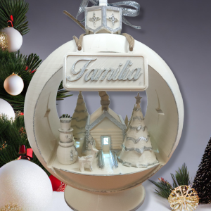 Bola de Navidad centro de mesa (pueblo)