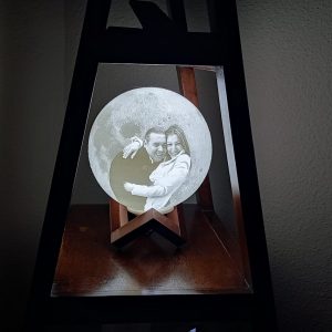 Lámpara Luna litofanía, 15 cm
