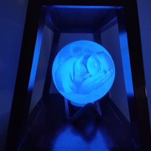 Lámpara Luna litofanía led RGB