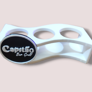 Bandeja para vasos de chupito ovalada 3 chupitos