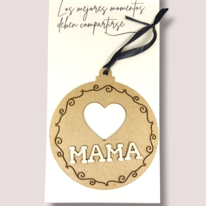 Bola Navideña Madera Corazón