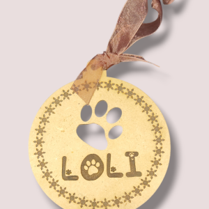 Bola Navideña Madera Mascota