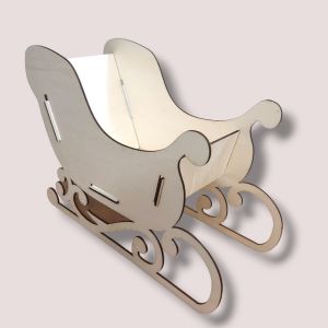 Trineo Navideño en madera.