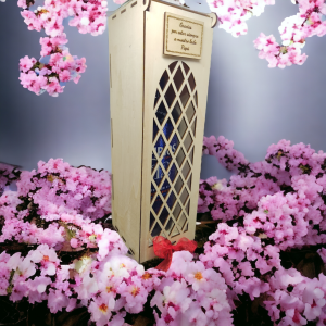 Caja para botella de madera