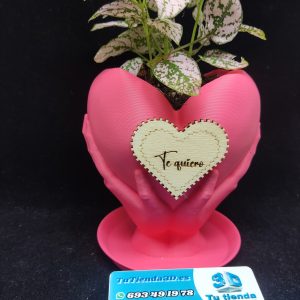 Macetero con forma de corazón