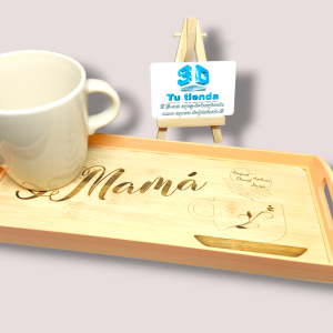 Bandeja para infusiones en madera de Bambú