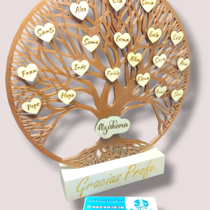 Árbol de la vida Personalizado con nombres Madera