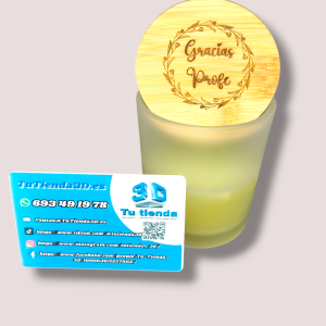 Vela perfumada con tapa Bambú