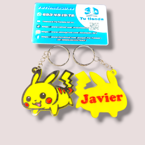 Llavero Pokemon Pikachu personalizado