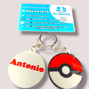 Llavero Pokeball plano
