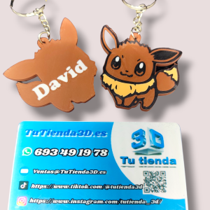 Llavero Pokemon Evee personalizado