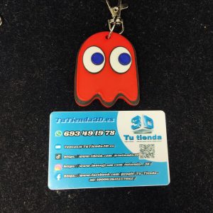 Llavero Pacman fantasma Rojo