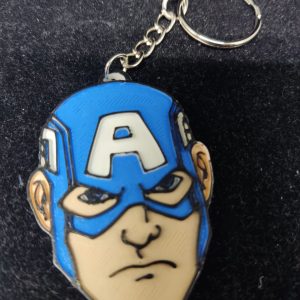 Llavero cabeza Capitán América Plano