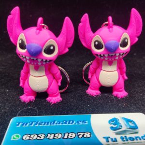 Llavero Articulado de Stitch Rosa