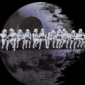 Diorama - Almuerzo en Rascacielos con Stormtroopers